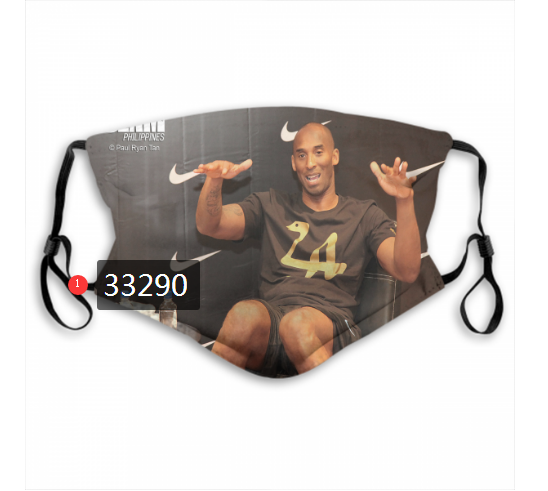 2021 NBA Los Angeles Lakers #24 kobe bryant 33290 Dust mask with filter->nba dust mask->Sports Accessory